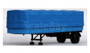 МАЗ-93801/2 полуприцеп с тентом, синий, масштабная модель, Наш Автопром, 1:43, 1/43