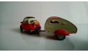 BMW Isetta 250 с прицепом 1961, масштабная модель, Bauer/Cararama/Hongwell, 1:43, 1/43