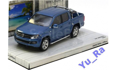 + VW Amarok Pick Up 2009 bluemetallic Minichamps Yu_Ra, масштабная модель, Volkswagen, 1:43, 1/43