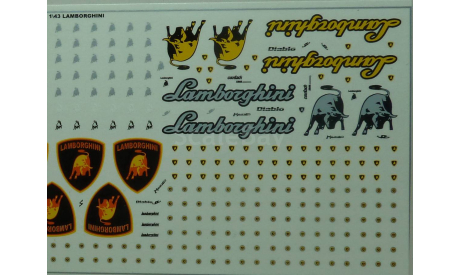 1/43 Набор декалей ’Lamborghini’, запчасти для масштабных моделей, 1:43