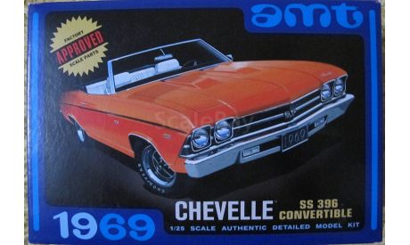 1969  CHEVELLE  convertible SS396  AMT 1:25, сборная модель автомобиля, Chevrolet, 1:24, 1/24