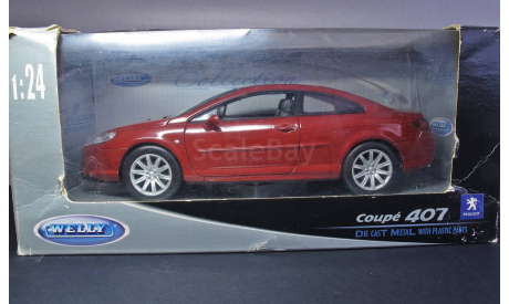 Peugeot 407 Coupe Welly 1:24, масштабная модель, 1/24