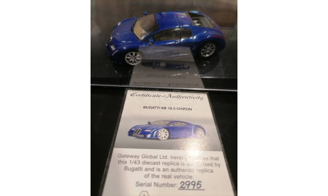 BUGATTI EB 18.3 CHIRON 1/43 Autoart, масштабная модель, scale43