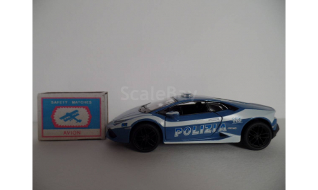 Lamborghini Huracan Polizia Полиция Италии Kinsmart, масштабная модель, scale0