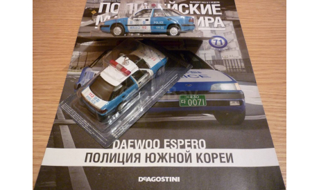 Daewoo espero Полицейские машины мира №71, масштабная модель, 1:43, 1/43, DeAgostini