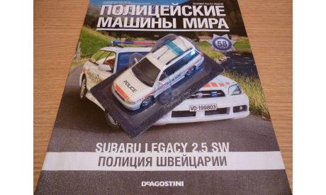 Subaru legacy Полицейские машины мира №58, масштабная модель, 1:43, 1/43, DeAgostini