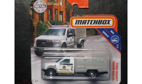 Matchbox MBX service 2010 Ford F-150 Animal Control truck 2018 Таиланд, масштабная модель, scale0