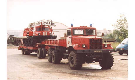 КИТ № 15 пожарная АЛ-30 (АТС-59) гусеничный тягач, сборная модель автомобиля, 1:43, 1/43