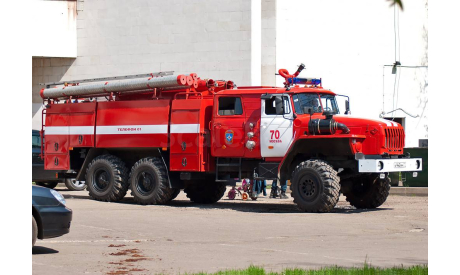 Кит пожарный АЦ 8.0-40 (4320), сборная модель автомобиля, Урал 4320, scale43
