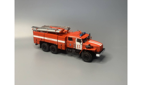 Кит пожарный АЦ 8.0-40 (4320), сборная модель автомобиля, Урал 4320, scale43