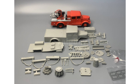 Кит пожарный АГВТ (200), сборная модель автомобиля, маз 200, scale43