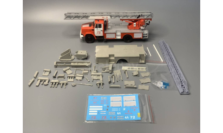 Кит № 9 пожарная АЛ -31 (4331), сборная модель автомобиля, зил 4331, 1:43, 1/43