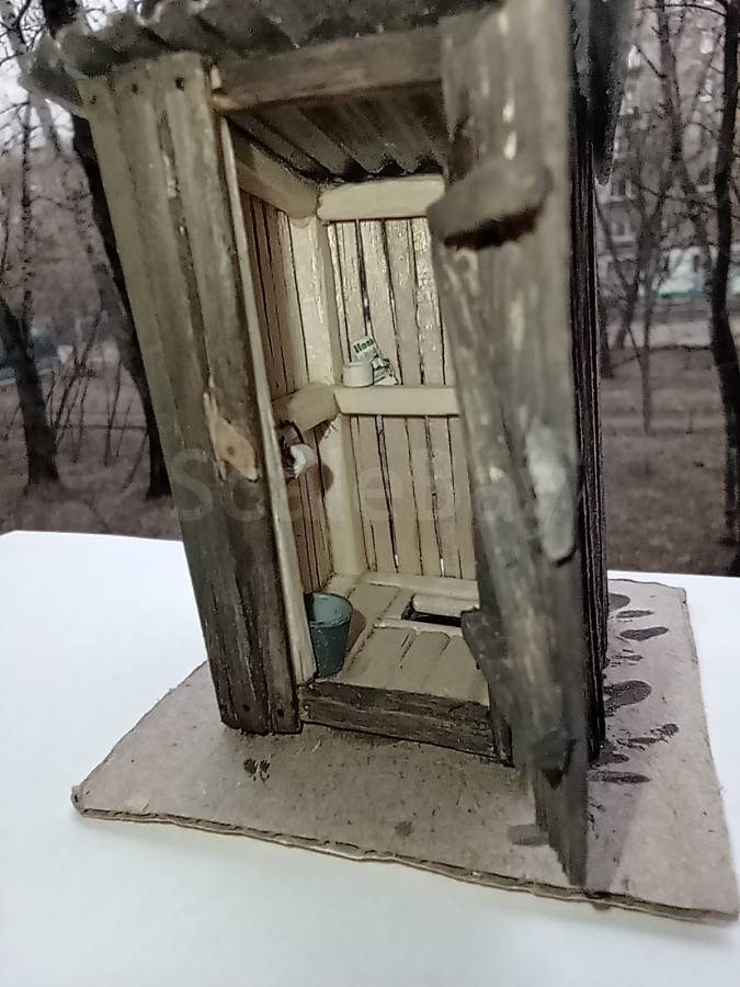 Туалет деревенский 1/43 | Аукцион масштабных и сборных моделей
