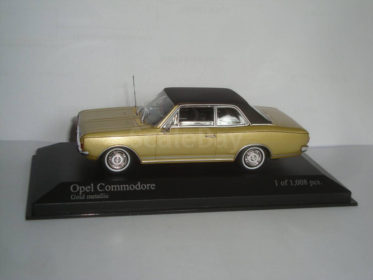 Miniature Minichamps 1/43 - Opel Commodore A 1966 Gold Metallic - Street Collection