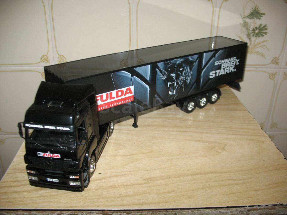 Schuco 1/43 Mercedes Benz Axor Koffersattelzug - Fulda 3409051 - Edition Limitée Rare