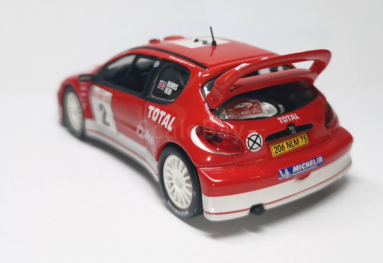 Modèle De Voiture Peugeot 206 WRC 2002 R. Burns R. Reid