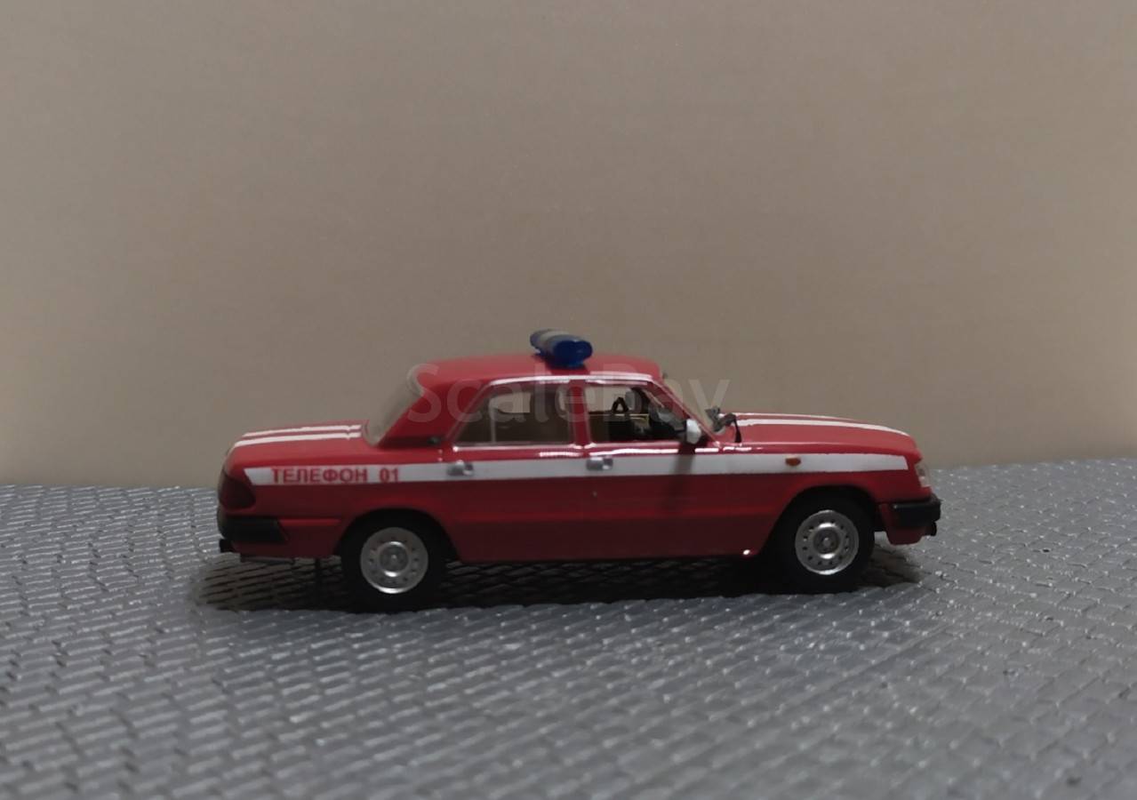 Газ 3110 пожарная в масштабе 1:43 | Аукцион масштабных и сборных моделей