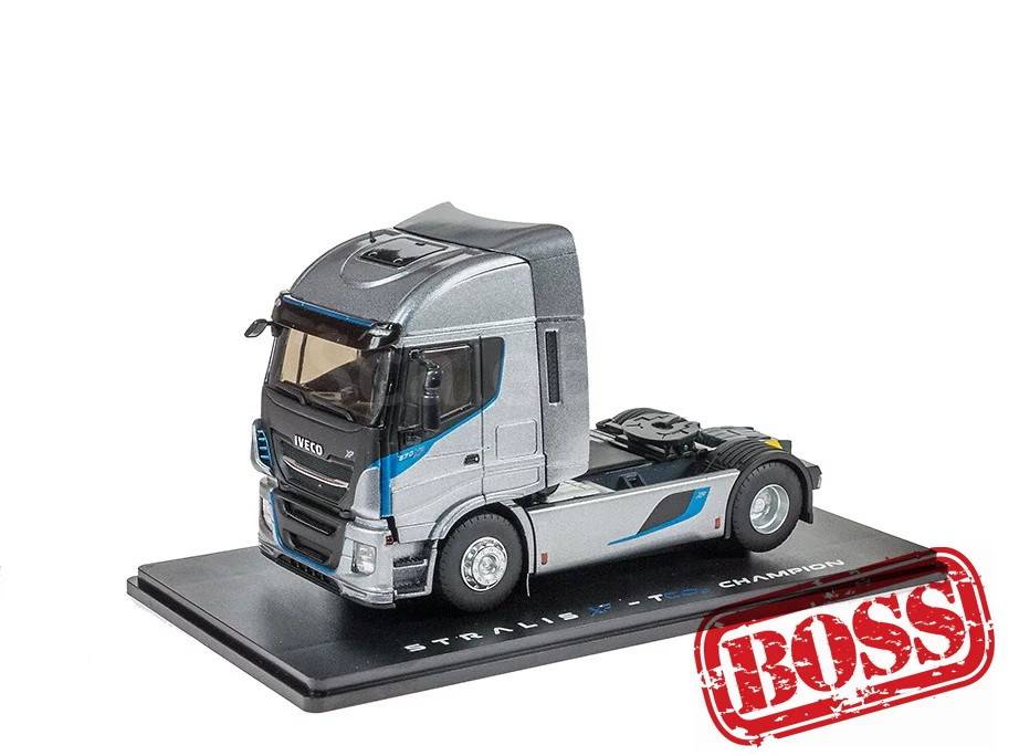 Camion Eligor 1/43 Iveco Stralis 450 - Transports Perocheau - Rouge - Collection