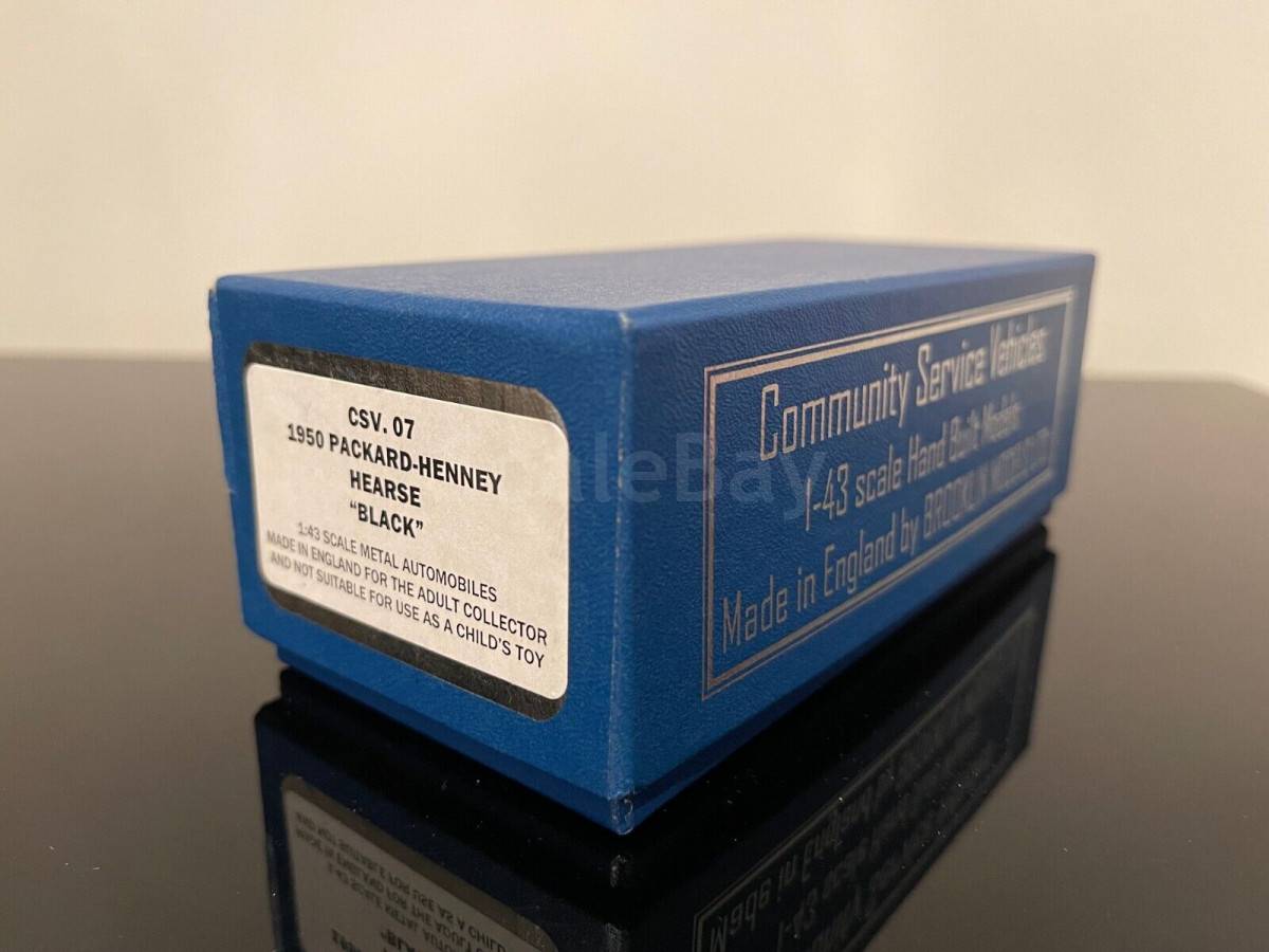 Packard Henney Corbillard 1950 Noir - Miniature Brooklin 1/43