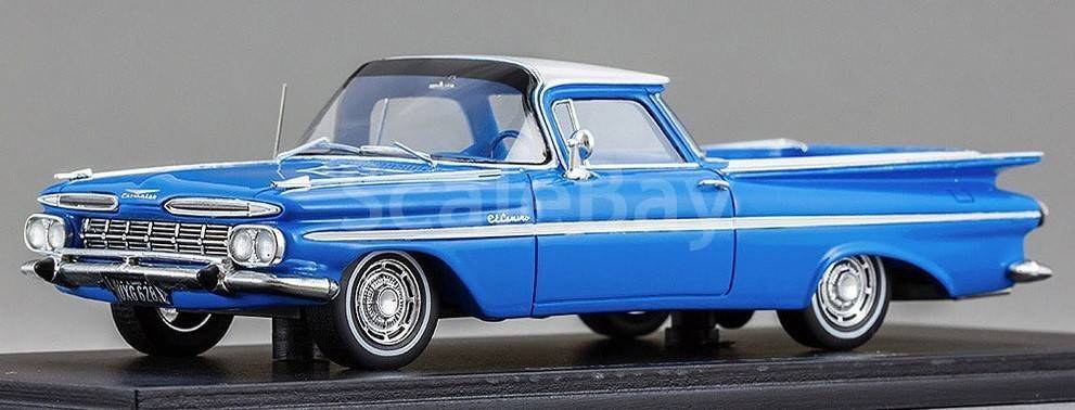 SPARK S2906 CHEVROLET Impala El Camino 1959 Bleu 1/43 EUR 79,95