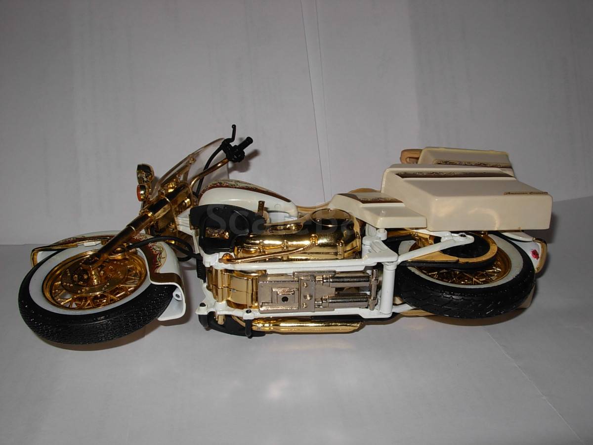 Miniature Moto Harley-Davidson Custom Eagle - Échelle 1/10 - GUILOY Chromé - Collection
