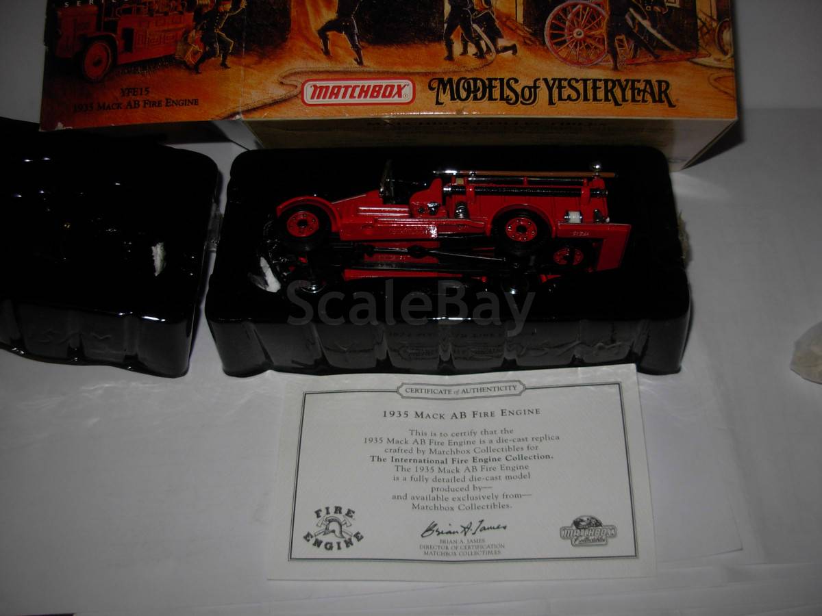 Matchbox Yesteryear - Camion De Pompier MACK AB 1935, échelle 1/43, Boîte D'origine