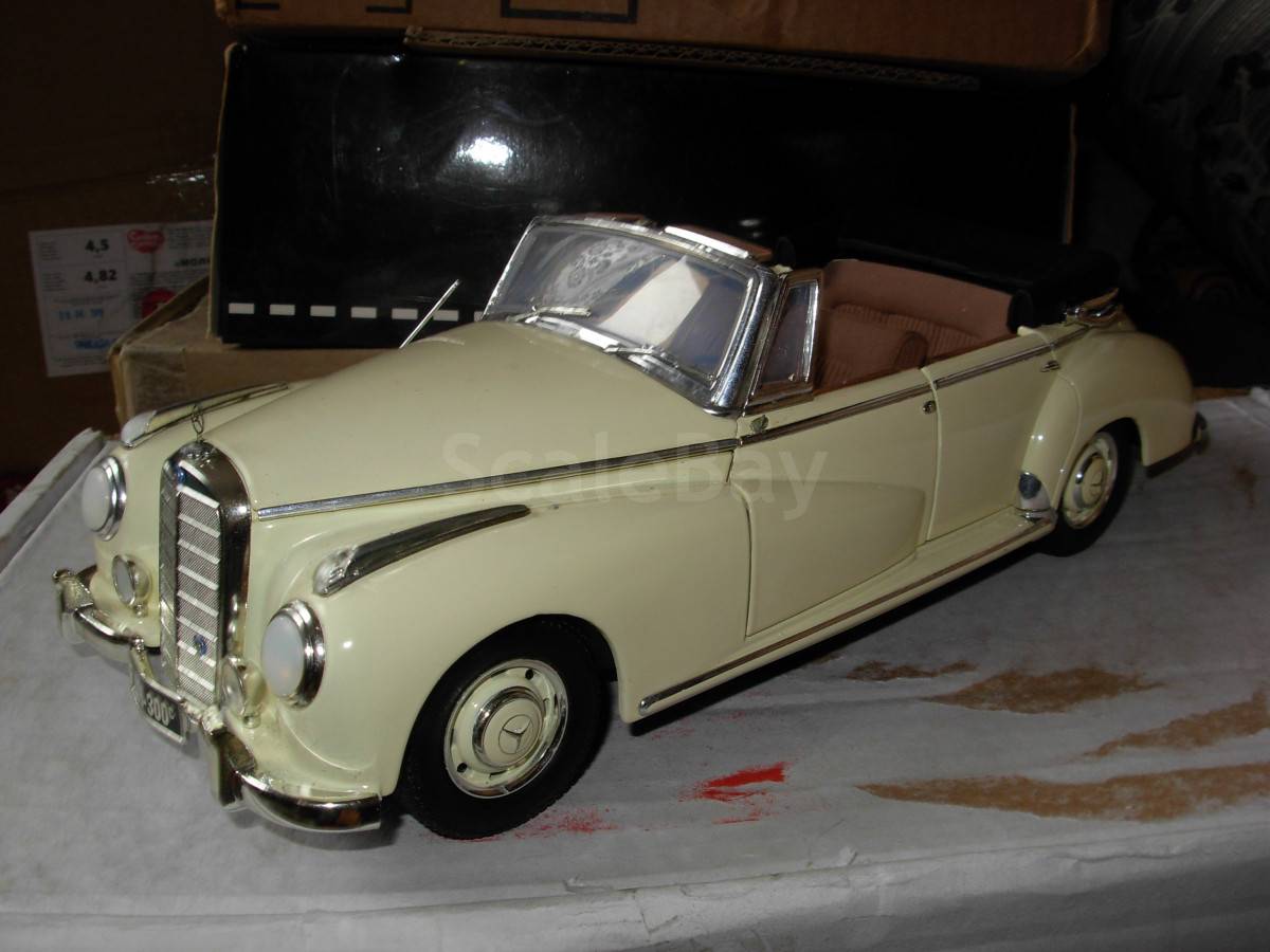 модель 1/18 MB Mercedes Benz 300S 300C Cabrio W189 Adenauer RICKO ...