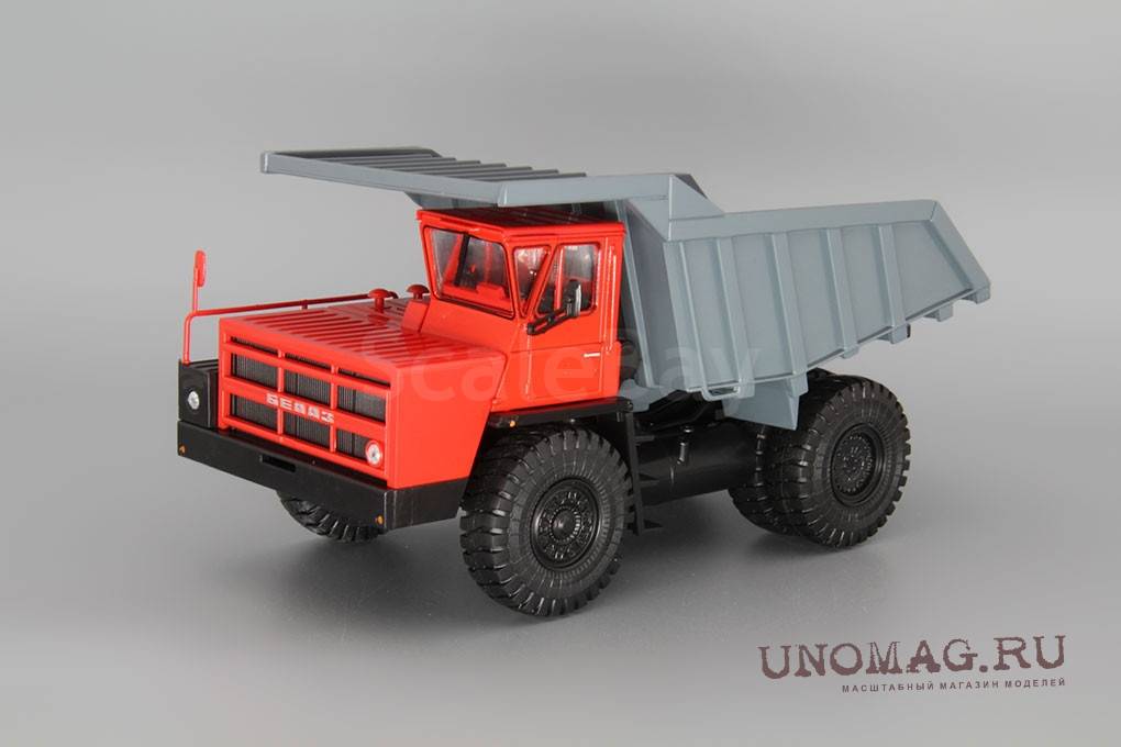 БелАЗ-7540 самосвал-углевоз, красный / серый | Аукцион масштабных и ...