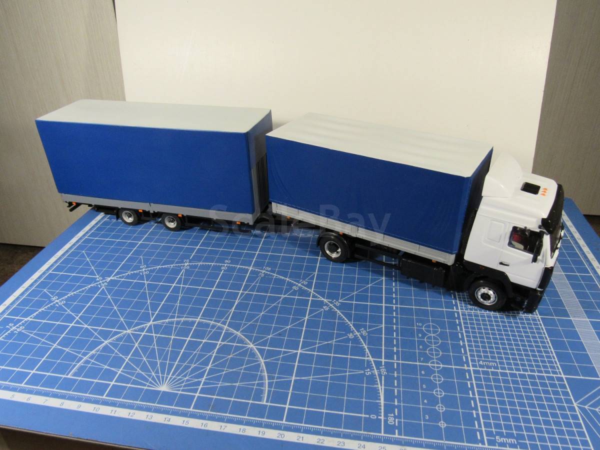 Автопоезд Маз с Прицепом, Собранный Kit 1/43 Автоистория, КЛЁН ...