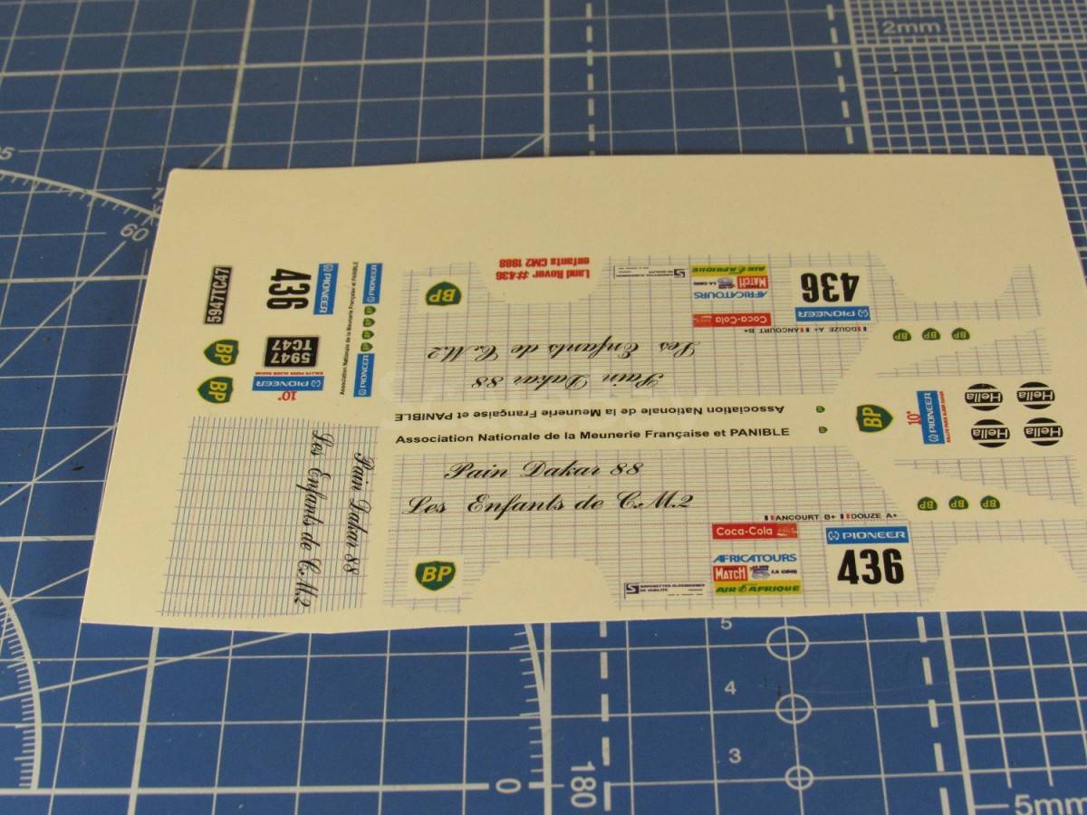 Декали №7 Paris-Dakar Kit 1/43 | Аукцион масштабных и сборных моделей