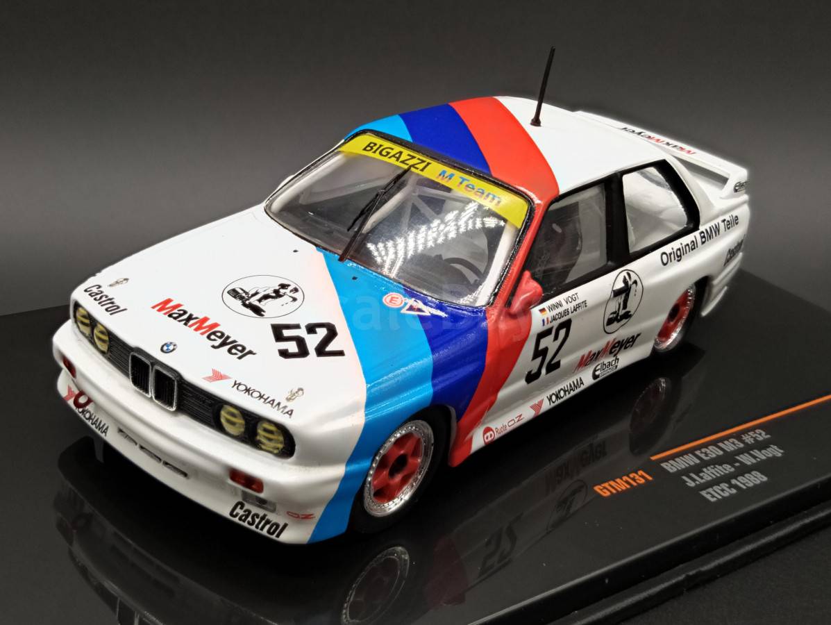Miniature BMW M3 E30 ETCC 1988 - IXO 1/43 - Blanche - Neuve