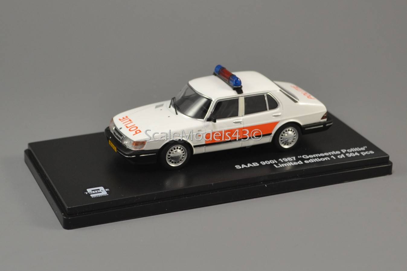 SAAB 900I 1987 SWEDISH POLICE PRD450 1/43 PREMIUM X STOCKHOLM