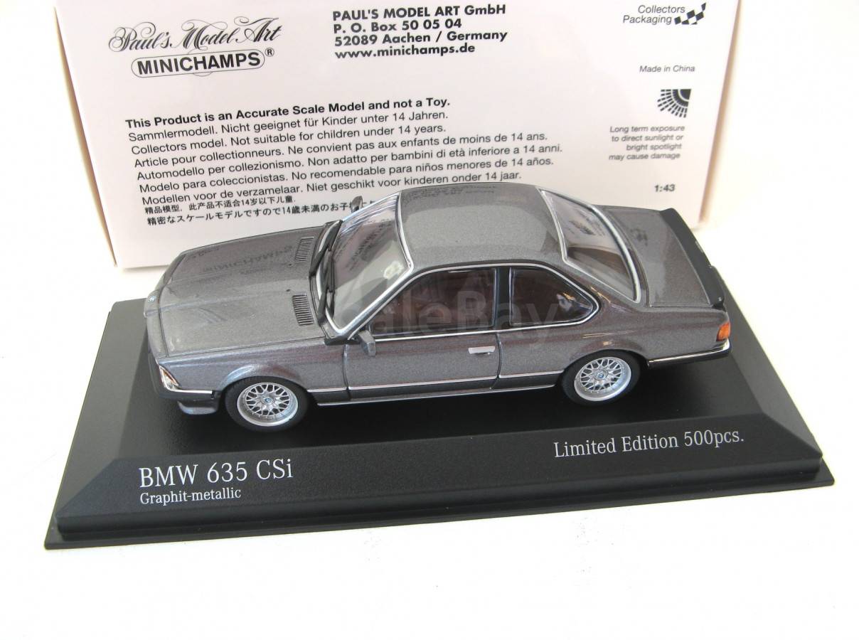 BMW 635 CSI (E24) 1982 graphite grey metallic | Аукцион масштабных и  сборных моделей
