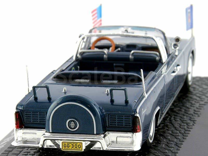 Modellino in miniatura Lincoln Continental 1/43 SpecialC Limousine SS-100-X metallico blu J. F. Kennedy sans Vitrine