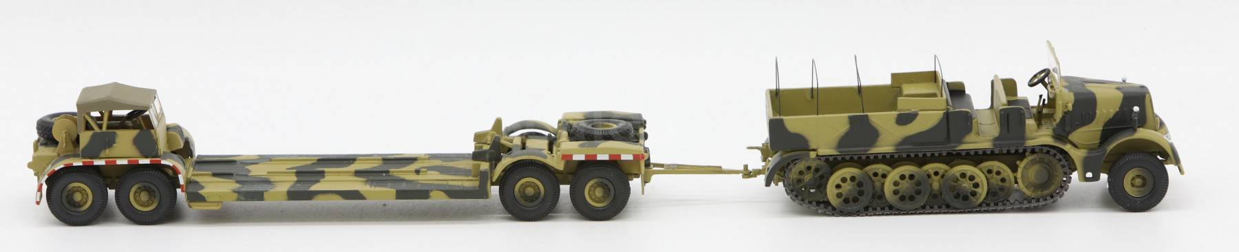 sd.kfz 9 famo avec remorque sd.ah 116 et char tigre des éditions ATLAS 1/43